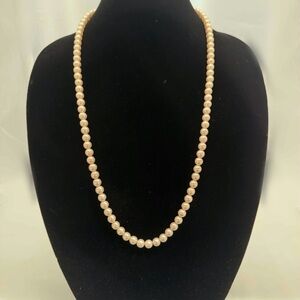 Elegant 30” Costume Pearl Necklace